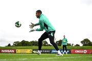 3 September 2025; Goalkeeper Gavin Bazunu during a Republic of Ireland training session at the FAI National Training Centre in Abbotstown, Dublin. Photo by Stephen McCarthy/Sportsfile