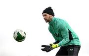 3 September 2025; Goalkeeper Caoimhin Kelleher during a Republic of Ireland training session at the FAI National Training Centre in Abbotstown, Dublin. Photo by Stephen McCarthy/Sportsfile