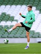4 September 2025; Evan Ferguson during a Republic of Ireland training session at the Aviva Stadium in Dublin. Photo by Stephen McCarthy/Sportsfile
