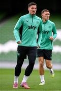 4 September 2025; Matt Doherty during a Republic of Ireland training session at the Aviva Stadium in Dublin. Photo by Stephen McCarthy/Sportsfile
