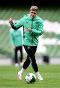4 September 2025; Sammie Szmodics during a Republic of Ireland training session at the Aviva Stadium in Dublin. Photo by Stephen McCarthy/Sportsfile