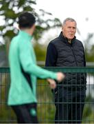 5 September 2025; FAI board member and chair of the international and high performance committee Packie Bonner during a Republic of Ireland training session at the FAI National Training Centre in Abbotstown, Dublin. Photo by Stephen McCarthy/Sportsfile