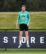 5 September 2025; Nathan Collins during a Republic of Ireland training session at the FAI National Training Centre in Abbotstown, Dublin. Photo by Stephen McCarthy/Sportsfile