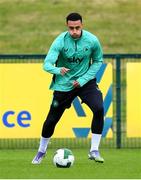 5 September 2025; Adam Idah during a Republic of Ireland training session at the FAI National Training Centre in Abbotstown, Dublin. Photo by Stephen McCarthy/Sportsfile