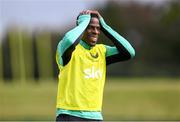 5 September 2025; Chiedozie Ogbene during a Republic of Ireland training session at the FAI National Training Centre in Abbotstown, Dublin. Photo by Stephen McCarthy/Sportsfile