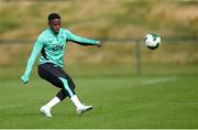 5 September 2025; Chiedozie Ogbene during a Republic of Ireland training session at the FAI National Training Centre in Abbotstown, Dublin. Photo by Stephen McCarthy/Sportsfile