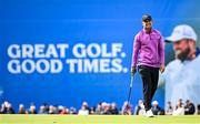 5 September 2025; Adrien Saddier of France after putting on the ninth hole during day two of the Amgen Irish Open Golf Championship 2025 at The K Club in Straffan, Kildare. Photo by Seb Daly/Sportsfile