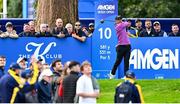 5 September 2025; Adrien Saddier of France tees off from the 10th tee box during day two of the Amgen Irish Open Golf Championship 2025 at The K Club in Straffan, Kildare. Photo by Ramsey Cardy/Sportsfile