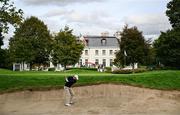 5 September 2025; Rory McIlroy of Northern Ireland plays from a bunker at the 10th green during day two of the Amgen Irish Open Golf Championship 2025 at The K Club in Straffan, Kildare. Photo by Ramsey Cardy/Sportsfile