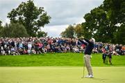 5 September 2025; Rory McIlroy of Northern Ireland reacts to a missed putt on the 12th green during day two of the Amgen Irish Open Golf Championship 2025 at The K Club in Straffan, Kildare. Photo by Ramsey Cardy/Sportsfile