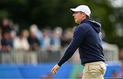 5 September 2025; Rory McIlroy of Northern Ireland reacts after a putt on the 13th green during day two of the Amgen Irish Open Golf Championship 2025 at The K Club in Straffan, Kildare. Photo by Ramsey Cardy/Sportsfile