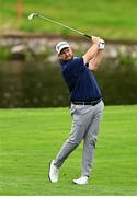5 September 2025; Shane Lowry of Ireland watches his shot from the 15th fairway during day two of the Amgen Irish Open Golf Championship 2025 at The K Club in Straffan, Kildare. Photo by Ramsey Cardy/Sportsfile