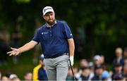 5 September 2025; Shane Lowry of Ireland reacts on the 15th green during day two of the Amgen Irish Open Golf Championship 2025 at The K Club in Straffan, Kildare. Photo by Ramsey Cardy/Sportsfile