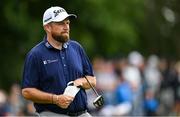 5 September 2025; Shane Lowry of Ireland reacts on the 15th green during day two of the Amgen Irish Open Golf Championship 2025 at The K Club in Straffan, Kildare. Photo by Ramsey Cardy/Sportsfile