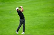 5 September 2025; Brooks Koepka of USA watches his shot on the 15th fairway during day two of the Amgen Irish Open Golf Championship 2025 at The K Club in Straffan, Kildare. Photo by Ramsey Cardy/Sportsfile