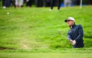 5 September 2025; Joakim Lagergren of Sweden chips out of a bunker on the 8th green during day two of the Amgen Irish Open Golf Championship 2025 at The K Club in Straffan, Kildare. Phoot by Seb Daly/Sportsfile