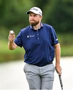 5 September 2025; Shane Lowry of Ireland after fiishing his round on the 18th green during day two of the Amgen Irish Open Golf Championship 2025 at The K Club in Straffan, Kildare. Photo by Ramsey Cardy/Sportsfile