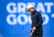 5 September 2025; Joakim Lagergren of Sweden after finishing his round on the ninth green during day two of the Amgen Irish Open Golf Championship 2025 at The K Club in Straffan, Kildare. Photo by Seb Daly/Sportsfile