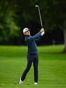 5 September 2025; Joakim Lagergren of Sweden watches his shot on the ninth fairway during day two of the Amgen Irish Open Golf Championship 2025 at The K Club in Straffan, Kildare. Photo by Seb Daly/Sportsfile