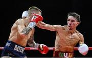 5 September 2025; Michael Conlan, right, and Jack Bateson in action during their vacant WBC International Featherweight title bout at the 3 Arena in Dublin. Photo by David Fitzgerald/Sportsfile