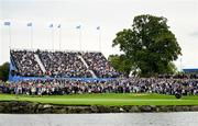 6 September 2025; Rory McIlroy of Northern Ireland lines up a putt on the 18th green during day three of the Amgen Irish Open Golf Championship 2025 at The K Club in Straffan, Kildare. Photo by Ramsey Cardy/Sportsfile