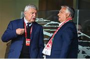 6 September 2025; Hungarian Football Association president Sándor Csányi, left, and Prime Minister of Hungary Viktor Orban before the FIFA World Cup 2026 Group F qualifying match between Republic of Ireland and Hungary at the Aviva Stadium in Dublin. Photo by Ben McShane/Sportsfile