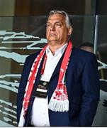 6 September 2025; Prime Minister of Hungary Viktor Orban before the FIFA World Cup 2026 Group F qualifying match between Republic of Ireland and Hungary at the Aviva Stadium in Dublin. Photo by Ben McShane/Sportsfile