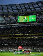 6 September 2025; A general view of the stadium during the playing of the national anthems before the FIFA World Cup 2026 Group F qualifying match between Republic of Ireland and Hungary at the Aviva Stadium in Dublin. Photo by Seb Daly/Sportsfile