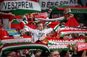 6 September 2025; A young Hungary supporter before the FIFA World Cup 2026 Group F qualifying match between Republic of Ireland and Hungary at the Aviva Stadium in Dublin. Photo by Seb Daly/Sportsfile