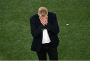 6 September 2025; Republic of Ireland head coach Heimir Hallgrimsson reacts in the first half during the FIFA World Cup 2026 Group F qualifying match between Republic of Ireland and Hungary at the Aviva Stadium in Dublin. Photo by Piaras Ó Mídheach/Sportsfile
