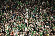 6 September 2025; Republic of Ireland supporters react during the FIFA World Cup 2026 Group F qualifying match between Republic of Ireland and Hungary at the Aviva Stadium in Dublin. Photo by Piaras Ó Mídheach/Sportsfile