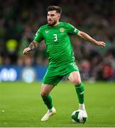 6 September 2025; Ryan Manning of Republic of Ireland during the FIFA World Cup 2026 Group F qualifying match between Republic of Ireland and Hungary at the Aviva Stadium in Dublin. Photo by Stephen McCarthy/Sportsfile