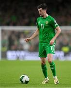 6 September 2025; Finn Azaz of Republic of Ireland during the FIFA World Cup 2026 Group F qualifying match between Republic of Ireland and Hungary at the Aviva Stadium in Dublin. Photo by Stephen McCarthy/Sportsfile