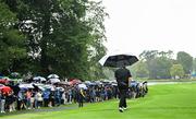 7 September 2025; Shane Lowry of Ireland walks down the first fairway during the final round of the Amgen Irish Open Golf Championship 2025 at The K Club in Straffan, Kildare. Photo by Ramsey Cardy/Sportsfile