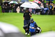 7 September 2025; Shane Lowry of Ireland walks down the first fairway during the final round of the Amgen Irish Open Golf Championship 2025 at The K Club in Straffan, Kildare. Photo by Ramsey Cardy/Sportsfile