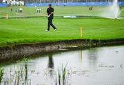 7 September 2025; Shane Lowry of Ireland watches his shot after playing from the rough on the first fairway during the final round of the Amgen Irish Open Golf Championship 2025 at The K Club in Straffan, Kildare. Photo by Ramsey Cardy/Sportsfile