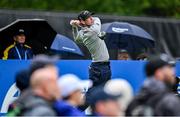 7 September 2025; Tom McKibbin of Northern Ireland watches his drive on the 10th tee box during the final round of the Amgen Irish Open Golf Championship 2025 at The K Club in Straffan, Kildare. Photo by Ramsey Cardy/Sportsfile