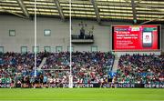 7 September 2025; Players gather as referee Hollie Davidson pauses play while a UK Emergency Alert Test message is displayed during the Women’'s Rugby World Cup 2025 Pool C match between New Zealand and Ireland at Brighton and Hove Community Stadium in Falmer, England. Photo by Harry Murphy/Sportsfile