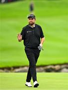 7 September 2025; Shane Lowry of Ireland acknowledges the crowd after finishing his round during the final round of the Amgen Irish Open Golf Championship 2025 at The K Club in Straffan, Kildare. Photo by Sam Barnes/Sportsfile