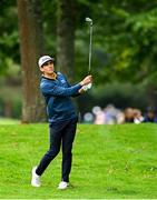 7 September 2025; Rafa Cabrera Bello of Spain watches his shot from the rough on the 11th fairway during the final round of the Amgen Irish Open Golf Championship 2025 at The K Club in Straffan, Kildare. Photo by Ramsey Cardy/Sportsfile