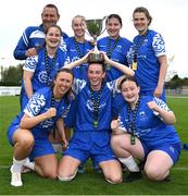 7 September 2025; Waterford players, including, Saoirse O'Brien, centre, celebrate after their side's victory in the FAI Women’s Angela Hearst Inter-League Cup final match between Waterford Women's & Schoolgirls League and Wexford District Women’s & Schoolgirls League at the Regional Sports Centre in Waterford. Photo by Shauna Clinton/Sportsfile
