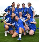 7 September 2025; Waterford players, including, Saoirse O'Brien, centre, celebrate after their side's victory in the FAI Women’s Angela Hearst Inter-League Cup final match between Waterford Women's & Schoolgirls League and Wexford District Women’s & Schoolgirls League at the Regional Sports Centre in Waterford. Photo by Shauna Clinton/Sportsfile