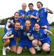 7 September 2025; Waterford players, including, Saoirse O'Brien, centre, celebrate after their side's victory in the FAI Women’s Angela Hearst Inter-League Cup final match between Waterford Women's & Schoolgirls League and Wexford District Women’s & Schoolgirls League at the Regional Sports Centre in Waterford. Photo by Shauna Clinton/Sportsfile