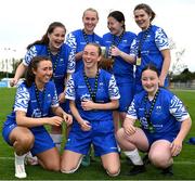7 September 2025; Waterford players, including, Saoirse O'Brien, centre, celebrate after their side's victory in the FAI Women’s Angela Hearst Inter-League Cup final match between Waterford Women's & Schoolgirls League and Wexford District Women’s & Schoolgirls League at the Regional Sports Centre in Waterford. Photo by Shauna Clinton/Sportsfile