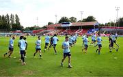 7 September 2025; Galway United players warm up before the SSE Airtricity Men's Premier Division match between Shelbourne and Galway United at Tolka Park in Dublin. Photo by Seb Daly/Sportsfile