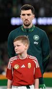 6 September 2025; Finn Azaz of Republic of Ireland before the FIFA World Cup 2026 Group F qualifying match between Republic of Ireland and Hungary at the Aviva Stadium in Dublin. Photo by Stephen McCarthy/Sportsfile