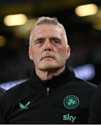 6 September 2025; Republic of Ireland goalkeeping coach Gudmundur Hreidarsson before the FIFA World Cup 2026 Group F qualifying match between Republic of Ireland and Hungary at the Aviva Stadium in Dublin. Photo by Stephen McCarthy/Sportsfile