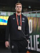 6 September 2025; Jake O'Brien of Republic of Ireland before the FIFA World Cup 2026 Group F qualifying match between Republic of Ireland and Hungary at the Aviva Stadium in Dublin. Photo by Stephen McCarthy/Sportsfile