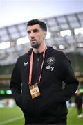 6 September 2025; Finn Azaz of Republic of Ireland before the FIFA World Cup 2026 Group F qualifying match between Republic of Ireland and Hungary at the Aviva Stadium in Dublin. Photo by Stephen McCarthy/Sportsfile