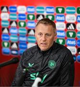 8 September 2025; Head coach Heimir Hallgrimsson during a Republic of Ireland media conference at the AFF Technical Center Academy in Yerevan, Armenia. Photo by Stephen McCarthy/Sportsfile
